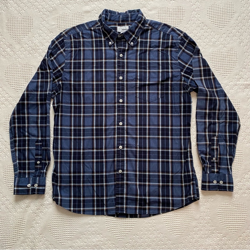 $10 or 2/$15 Men’s Sonoma Plaid Long Sleeve Button Down Shirt Size Large